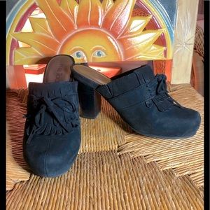 Suede Clog Style Shoe